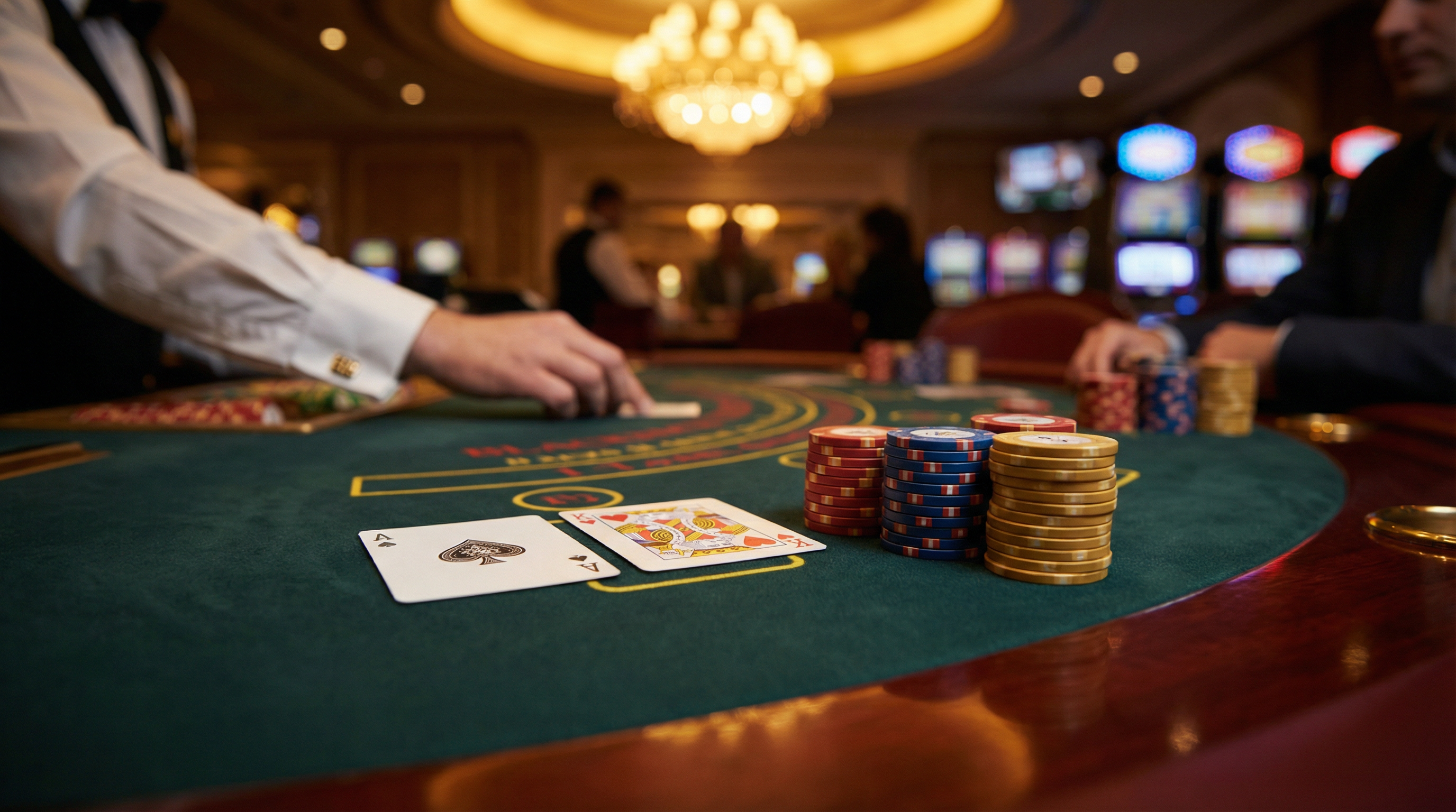 水果老虎机二十一点游戏桌面